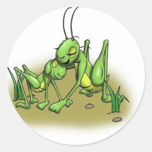 Cricket hug.JPG Ronde Sticker (Voorkant)