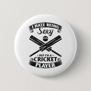 Cricket - Ik haat Y te zijn, maar ik ben een crick Ronde Button 5,7 Cm