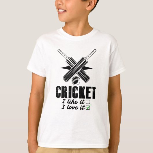 Cricket, ik hou er niet van. t-shirt (Voorkant)