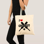 Cricket, ik hou van cricket tote bag (Voorkant (product))