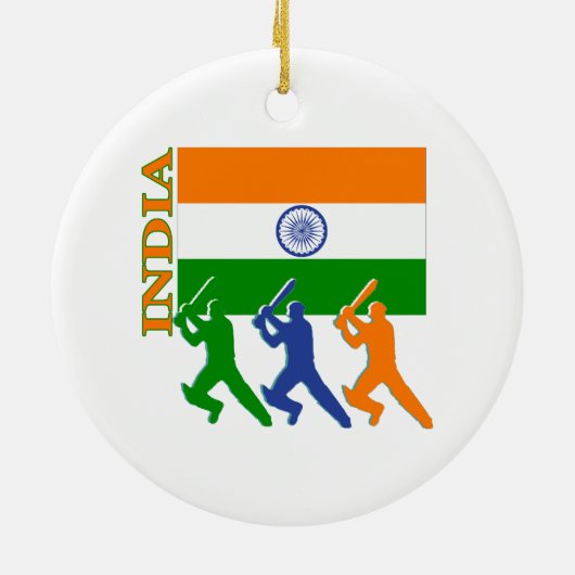 Cricket India Keramisch Ornament (Achterkant)