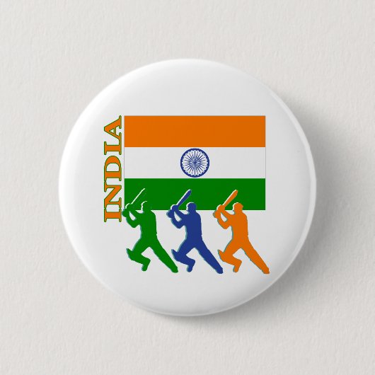 cricket india ronde button 5,7 cm (Voorkant)
