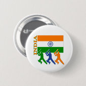 cricket india ronde button 5,7 cm (Voorkant /achterkant)