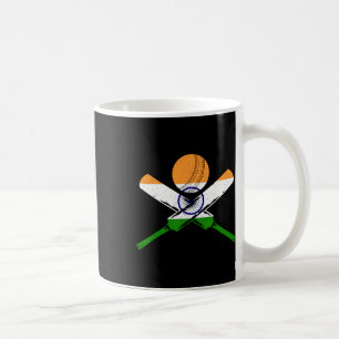 Cricket India Vintage Indiase Vlag Cricketer  Koffiemok
