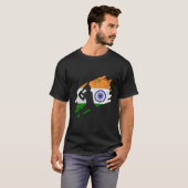 Cricket India Vlag Jersey  Gift T-shirt (Voorkant volledig)