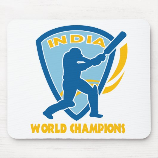 cricket india wereldkampioen batsman muismat (Voorkant)