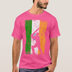Cricket Indian Flag Cricket speler Cricket liefheb T-shirt