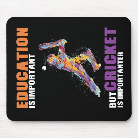 Cricket is belangrijk, eigenaargeld, grappig, perf muismat (Voorkant)