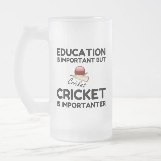 CRICKET IS BELANGRIJK MATGLAS BIERPUL (Links)
