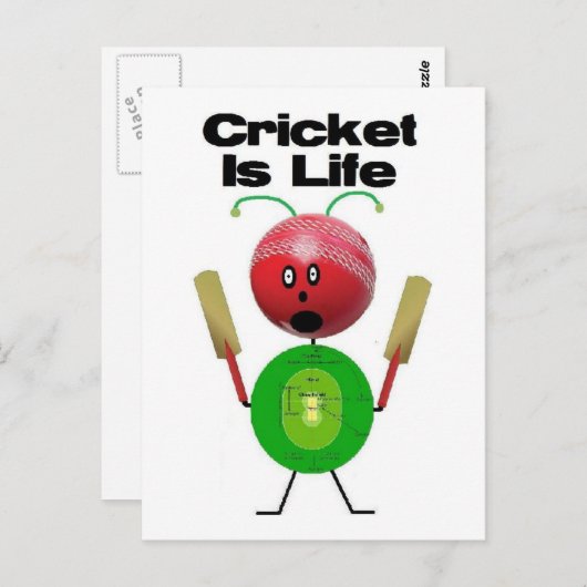 Cricket is levensecht briefkaart (Voorkant / Achterkant)