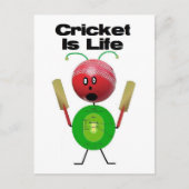 Cricket is levensecht briefkaart (Voorkant)