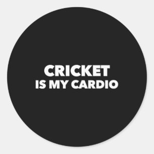 Cricket Is Mijn Cardio Ronde Sticker