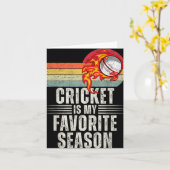Cricket Is Mijn Favoriete Seizoen Kaart (Gele Bloem)