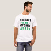 Cricket is mijn favoriete seizoen t-shirt (Voorkant volledig)
