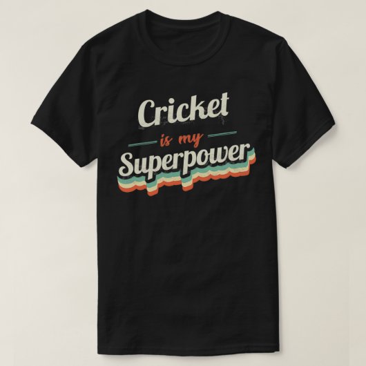 Cricket is mijn Superpower T-shirt (Design voorkant)
