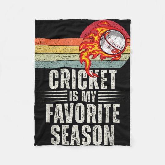 Cricket Is My Favorite Season  Fleece Deken (Voorkant)