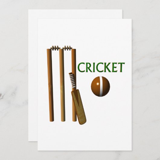 Cricket Kaart (Voorkant / Achterkant)