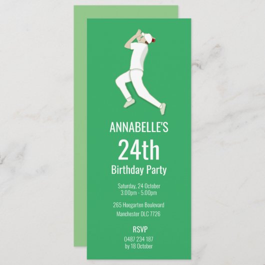 Cricket Kaart (Voorkant / Achterkant)