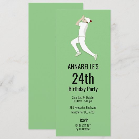 Cricket Kaart (Voorkant / Achterkant)