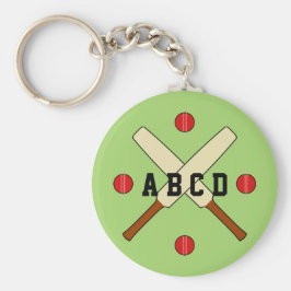 Cricket Kruisende vleermuizen gepersonaliseerd gro Sleutelhanger