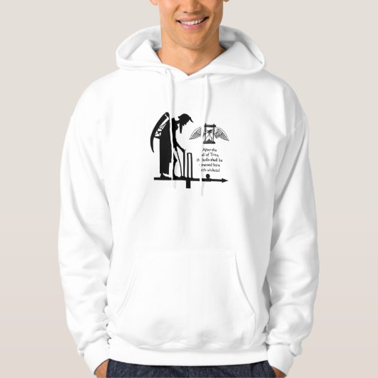 Cricket Law 16(3) Old Father Time Hoodie (Voorkant)