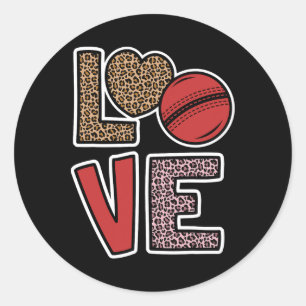 Cricket Liefhebben Cute Cricket Liefhebber Cricket Ronde Sticker