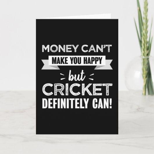 Cricket maakt je gelukkig Funny Gift Kaart (Voorkant)