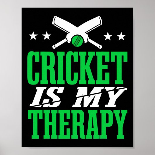 Cricket Mannen Cricket Speler Poster (Voorkant)