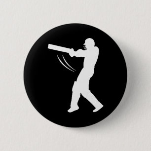 Cricket Mannen Cricketer Cricketers Cricket Ronde Button 5,7 Cm
