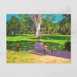 Cricket match Botanische tuinen Dominica Briefkaart