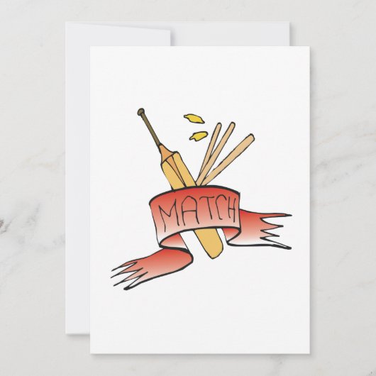 Cricket Match Kaart (Voorkant)