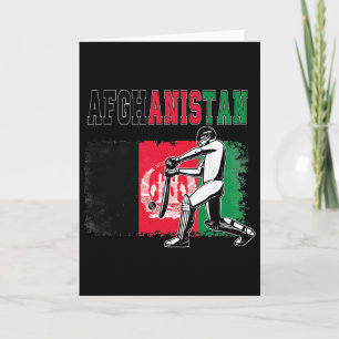 Cricket met Afghanistan vlag team cricketer fan Kaart