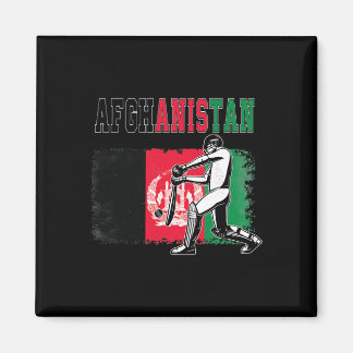 Cricket met Afghanistan vlag team cricketer fan Magneet