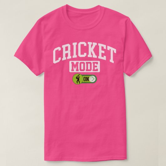 Cricket Mode op Funny Cricket Player Coach T-shirt (Design voorkant)