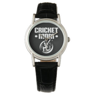 Cricket Mom Cricket Son Cricket Lover Moeder Horloge