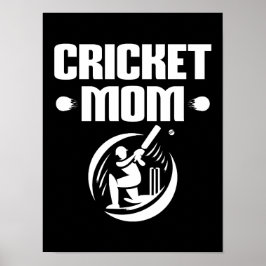 Cricket Mom Cricket Son Cricket Lover Moeder Poster