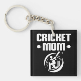 Cricket Mom Cricket Son Cricket Lover Moeder Sleutelhanger