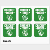 Cricket Mom Cricket Son Cricket Lover Moeder Vierkante Sticker (Vel)