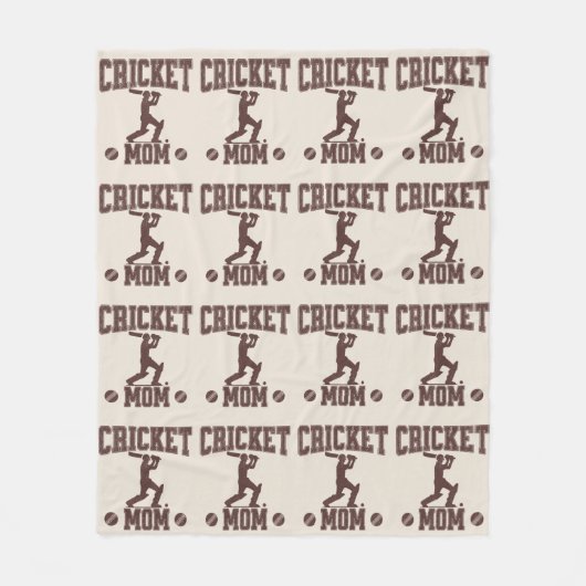 Cricket Mom Sportliefhebber Cricket Lover Moeder Fleece Deken (Voorkant)