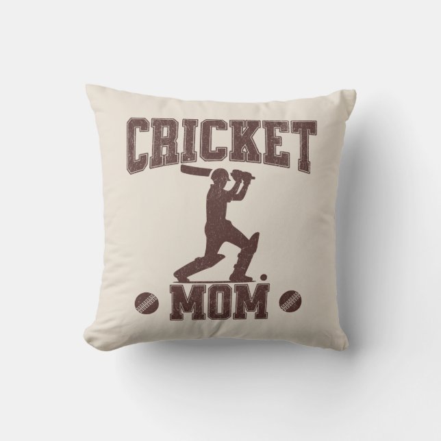 Cricket Mom Sportliefhebber Cricket Lover Moeder Kussen (Voorkant)