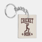 Cricket Mom Sportliefhebber Cricket Lover Moeder Sleutelhanger (Voorkant Links)