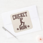 Cricket Mom Sportliefhebber Cricket Lover Moeder Vierkante Sticker (Envelop)