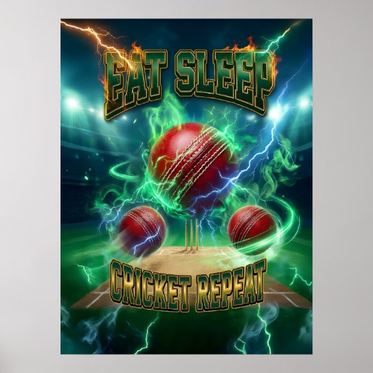 Cricket Muurkunst - Retro 90s Poster (Voorkant)