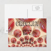 Cricket My Life I love Cricket sport Briefkaarten (Voorkant / Achterkant)