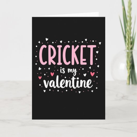 Cricket My Valentine Card Kaart (Voorkant)