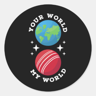 Cricket My World Ronde Sticker