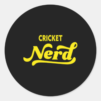 Cricket Nerd Ronde Sticker