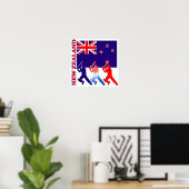 Cricket New Zealand Poster (Thuiskantoor)