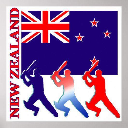 Cricket New Zealand Poster (Voorkant)