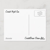 Cricket Night Zee Cricket Diane Ocean Art Briefkaart (Achterkant)